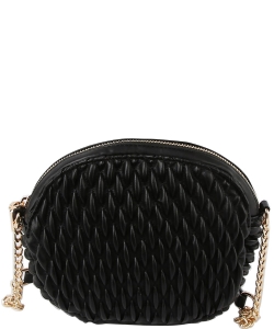 Puffy Quilted Crossbody Bag LP102-Z BLACK
